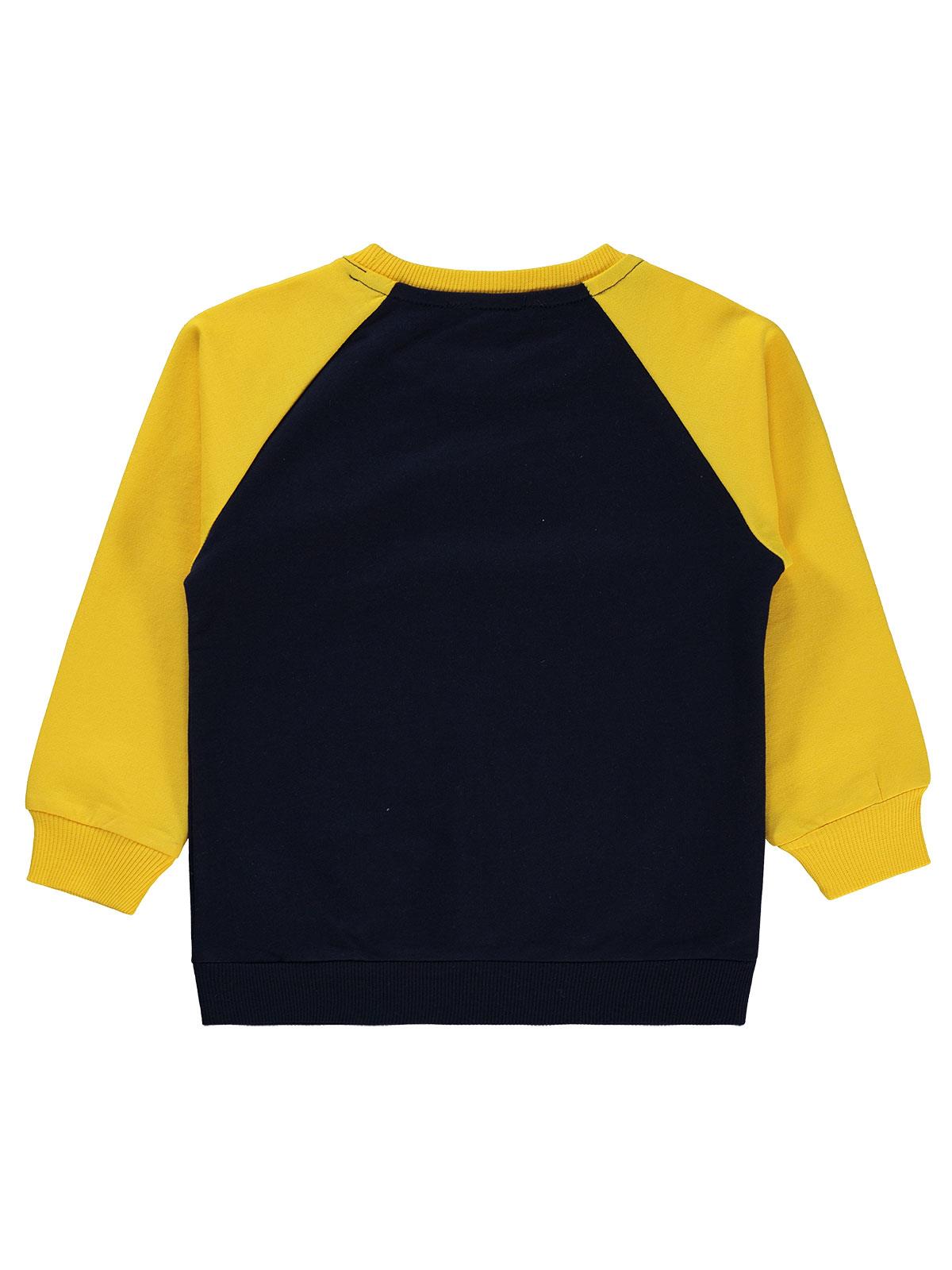 Civil Erkek Çocuk Lets Buıld Baskılı Sweatshirt | 2 İp Uzun Kol | Okul Kreş ve Günlük Kullanım - Lacivert