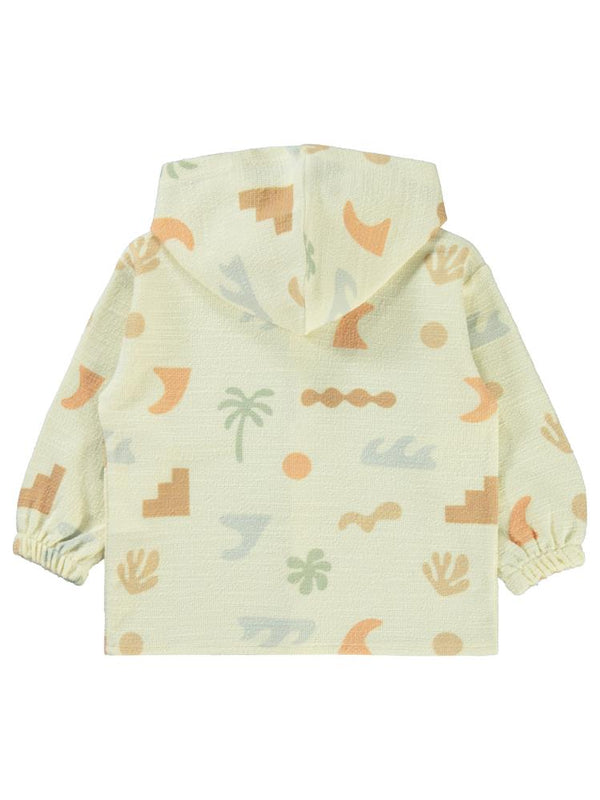 Civil Boys Palmiye Nakışlı Kapşonlu 2-5 Yaş Gömlek - Bej