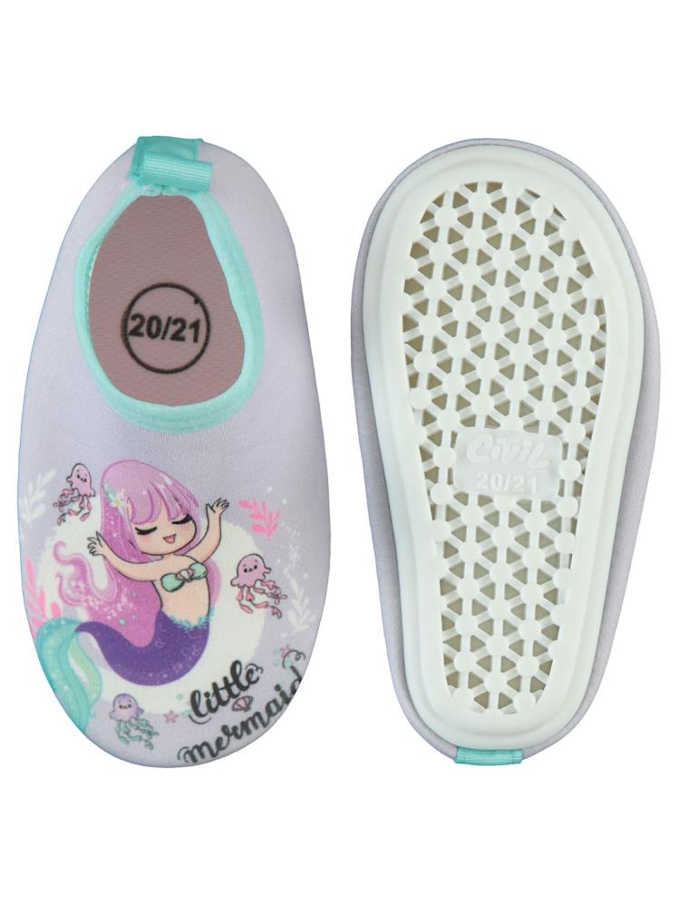 Civil Girls Deniz Kızı Baskılı Tabanlı 20-24 Numara Deniz Ayakkabısı - Lila