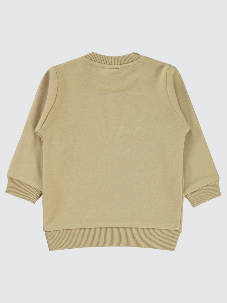 Civil Baby Star Baskılı 6-18 Ay Sweatshirt - Kahverengi