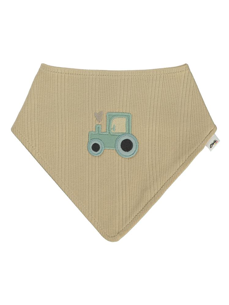 Civil Baby Araba Aplikeli Mama Önlüğü - Kahverengi