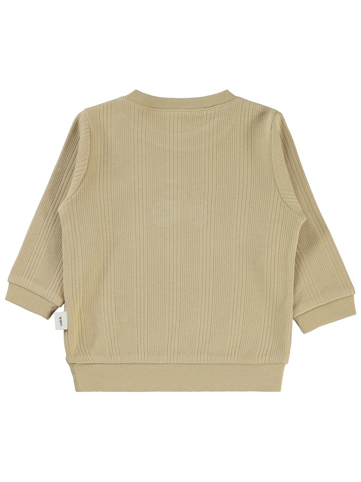 Civil Baby Araba Aplikeli 6-18 Ay Sweatshirt - Kahverengi