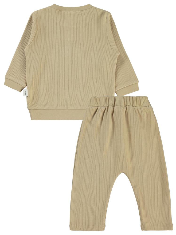 Civil Baby Araba Aplikeli 6-18 Ay Takım - Kahverengi