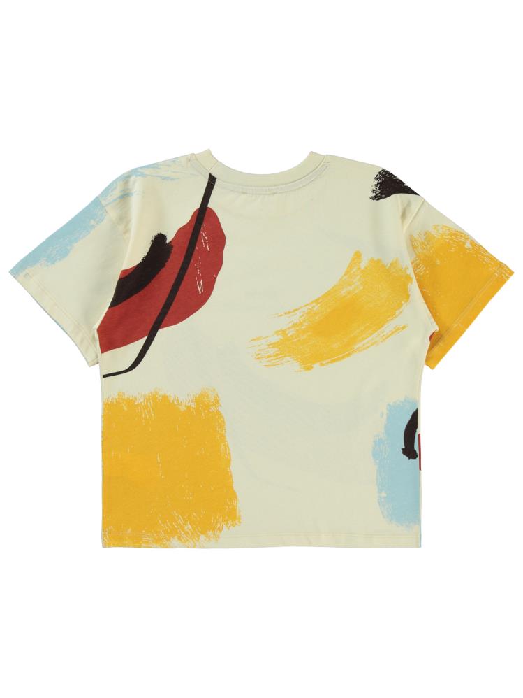 Civil Boys Serbest Fırça Emprimeli 10-13 Yaş Tişört - Turuncu