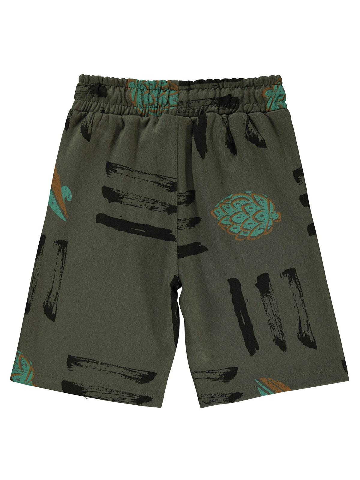 Civil Boys Üç Çizgi Emprime 6-9 Yaş Kapri - Haki