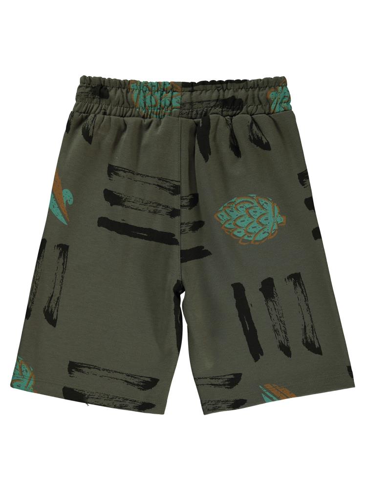 Civil Boys Üç Çizgi Emprime 6-9 Yaş Kapri - Haki