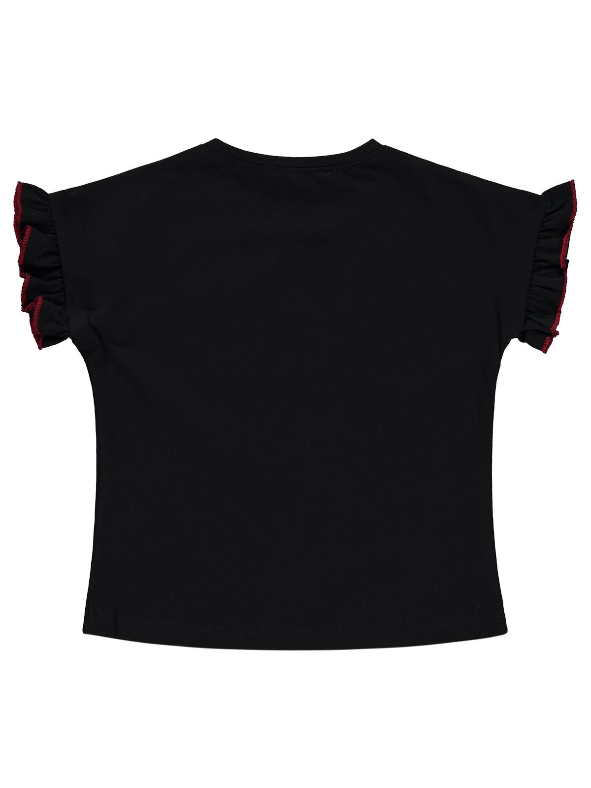 Civil Girls Bowtifully Baskılı 2-5 Yaş Tişört - Siyah