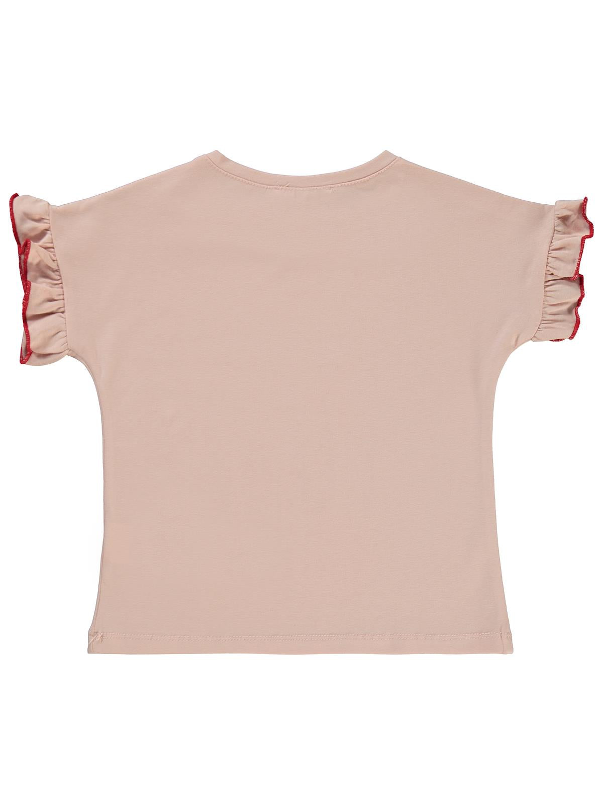 Civil Girls Bowtifully Baskılı 2-5 Yaş Tişört - Pudra