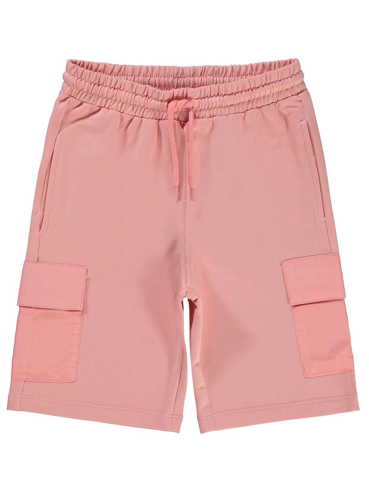 Civil Girls Kargo Cepli 10-13 Yaş Kapri - Pudra