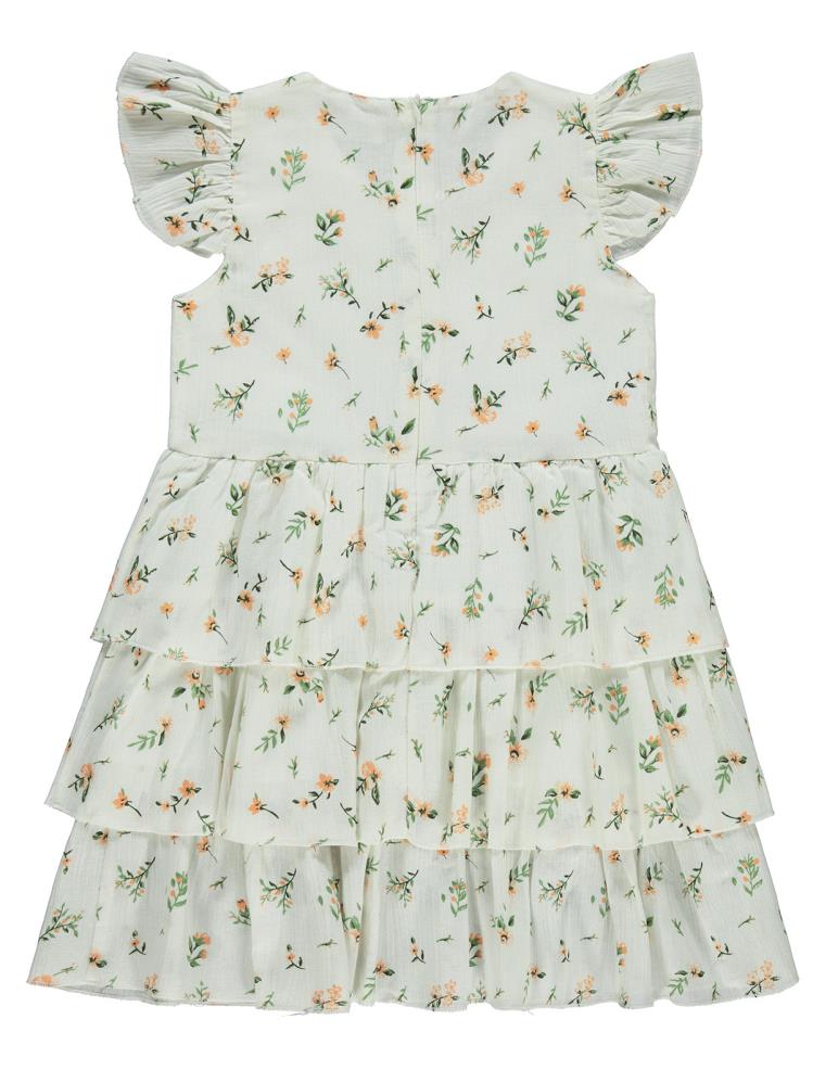 Civil Girls Katkat Etekli 6-9 Yaş Elbise - Beyaz