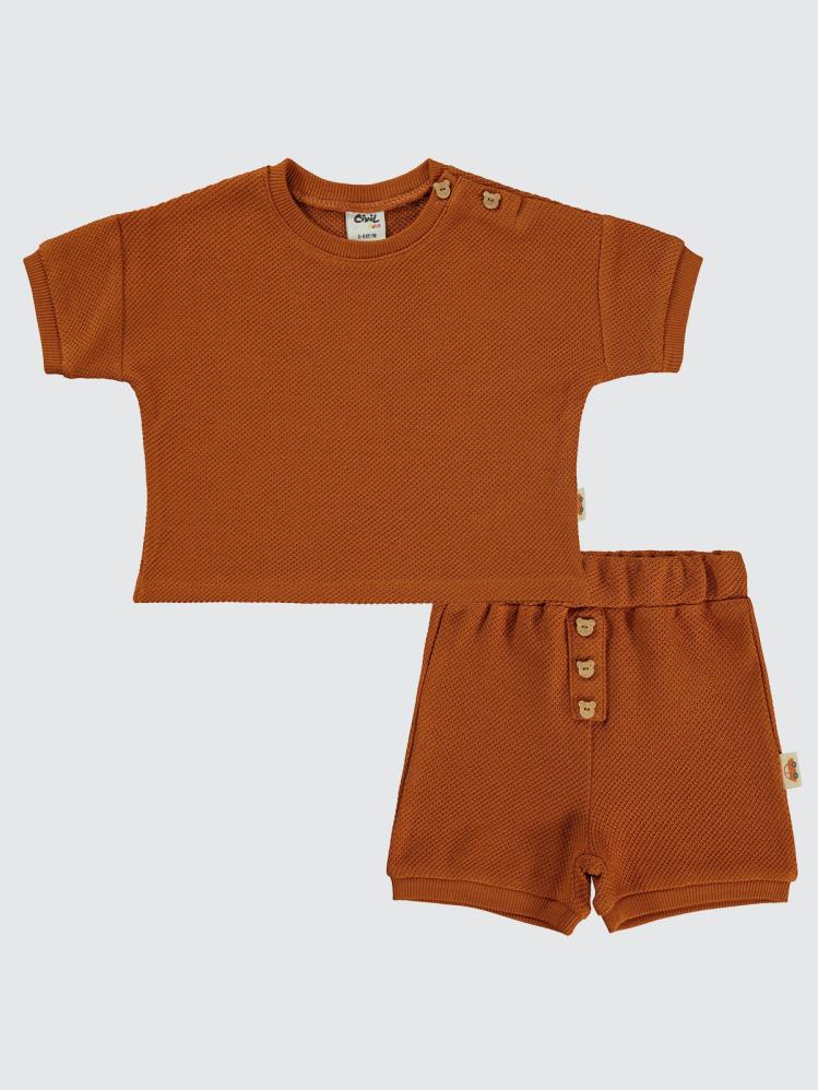 Civil Baby Süs Etiketli 6-18 Ay Takım - Turuncu