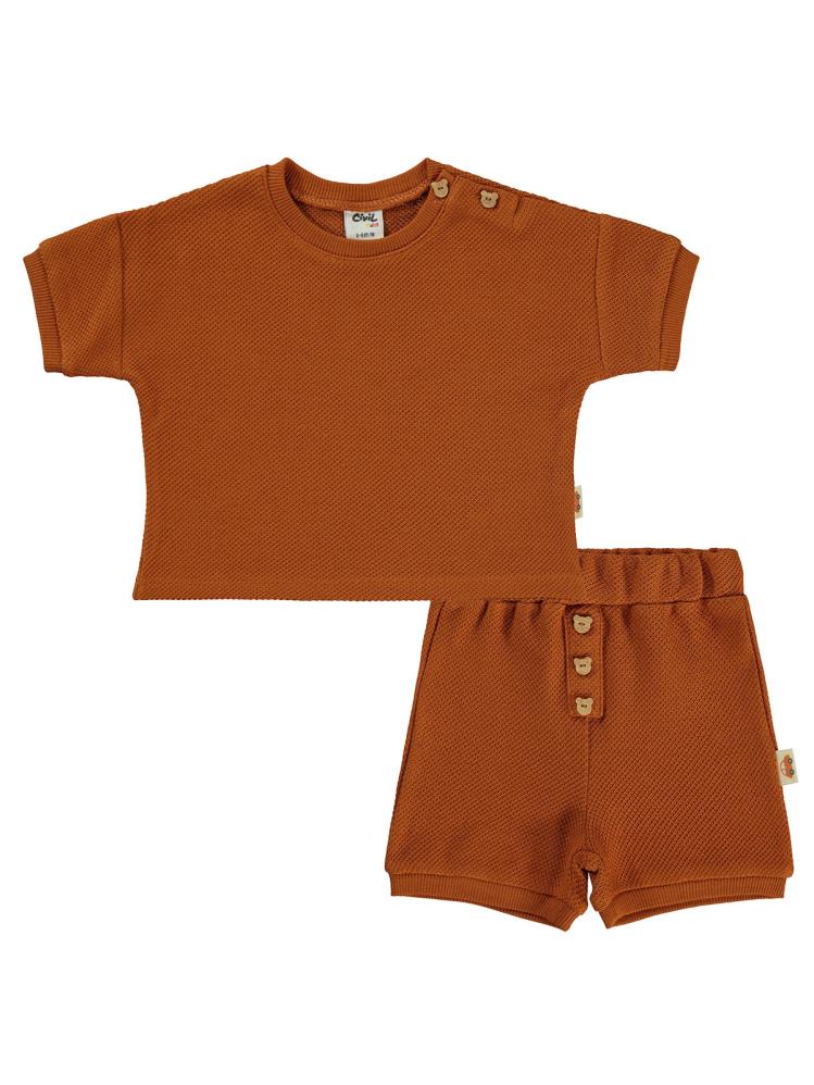 Civil Baby Süs Etiketli 6-18 Ay Takım - Turuncu