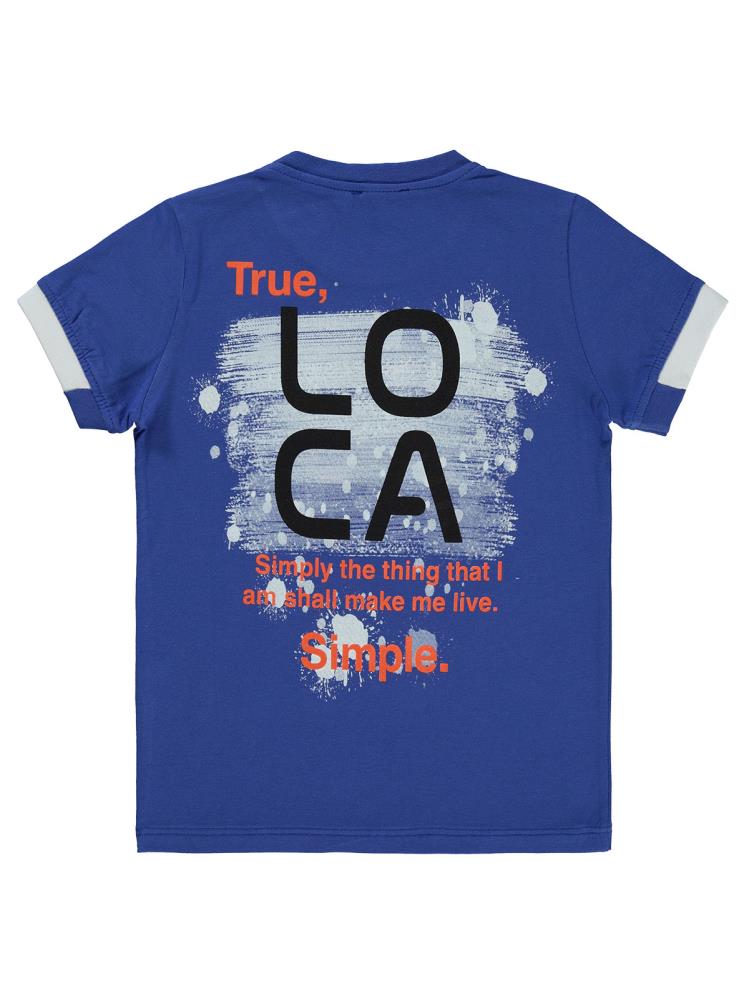 Civil Boys Loca Baskılı 10-13 Yaş Tişört - Mavi