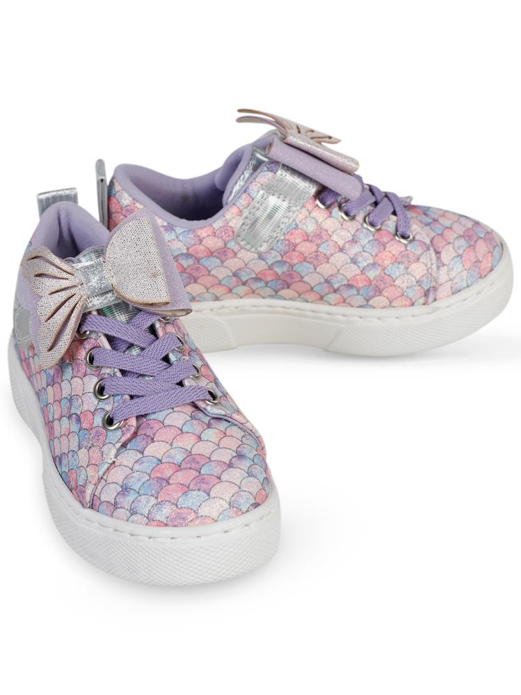 Civil Girls Balık Sırtı Baskılı 26-30 Numara Spor Ayakkabı - Mavi