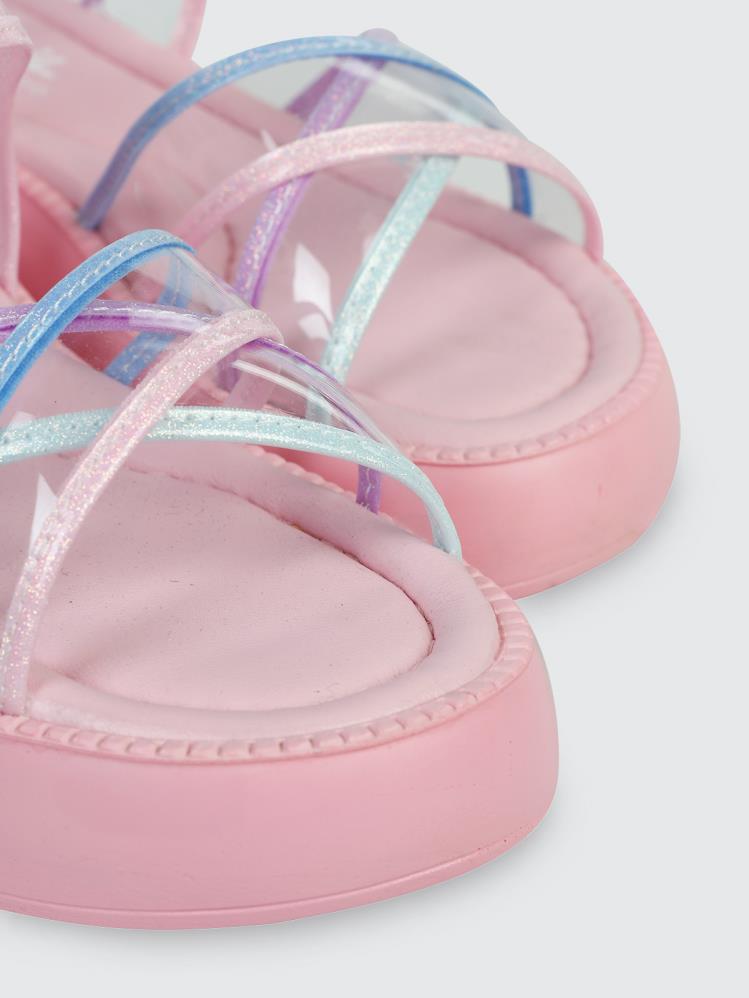 Civil Girls Dolgu Topuk 31-35 Numara Sandalet - Pembe