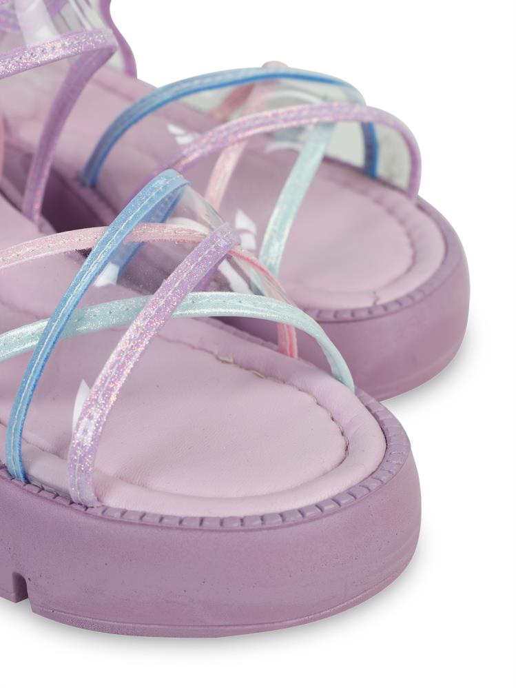 Civil Girls Dolgu Topuk 31-35 Numara Sandalet - Lila