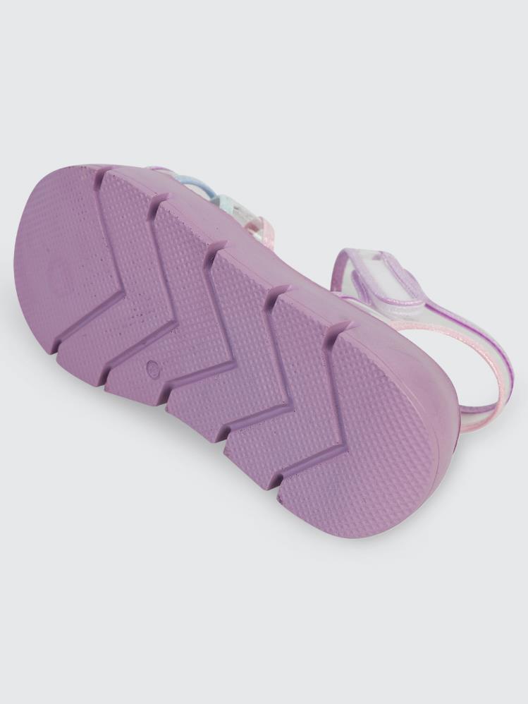 Civil Girls Dolgu Topuk 31-35 Numara Sandalet - Lila