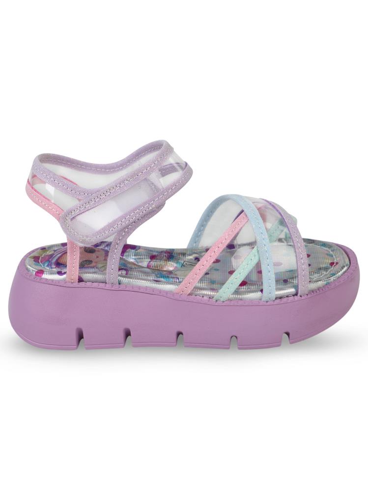 Civil Girls Dolgu Topuk 26-30 Numara Sandalet - Lila