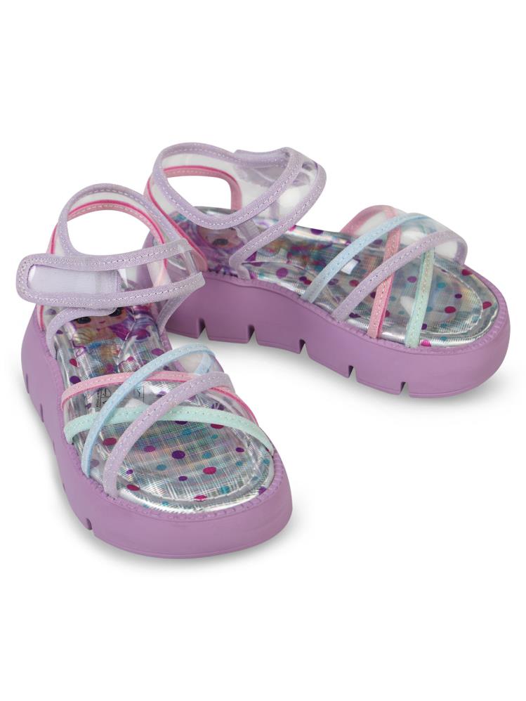 Civil Girls Dolgu Topuk 26-30 Numara Sandalet - Lila