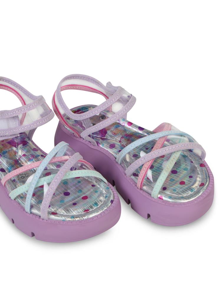 Civil Girls Dolgu Topuk 26-30 Numara Sandalet - Lila