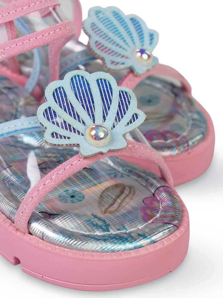 Civil Girls Dolgu Topuk 21-25-Numara Sandalet - Pembe