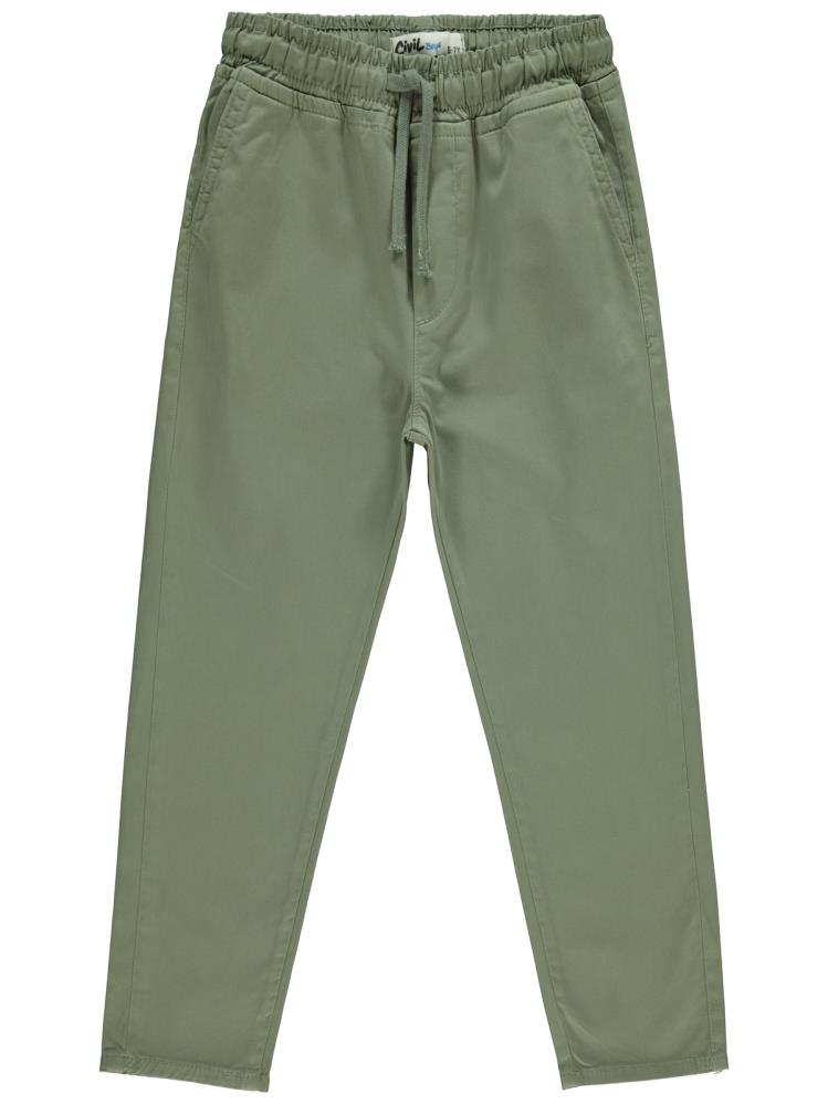 Civil Boys Beli Lastikli 6-9 Yaş Pantolon - Yeşil
