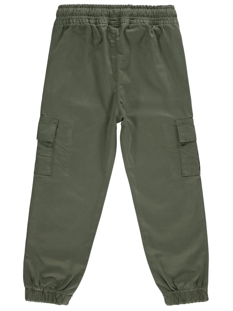 Civil Boys Bel Paça Lastikli Kargo Cepli 10-13 Yaş Pantolon - Yeşil
