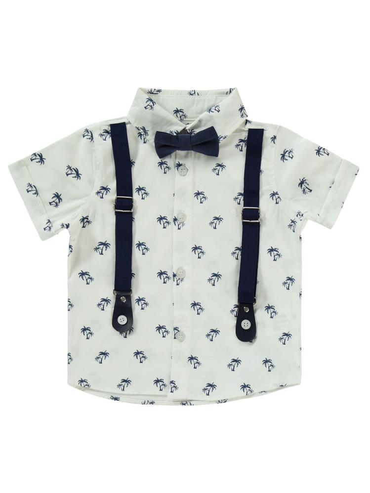 Civil Baby Palmiye Desenli 6-18 Ay Takım - Mavi