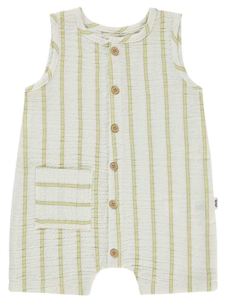 Civil Baby Çizgili 6-18 Ay Tulum - Yeşil