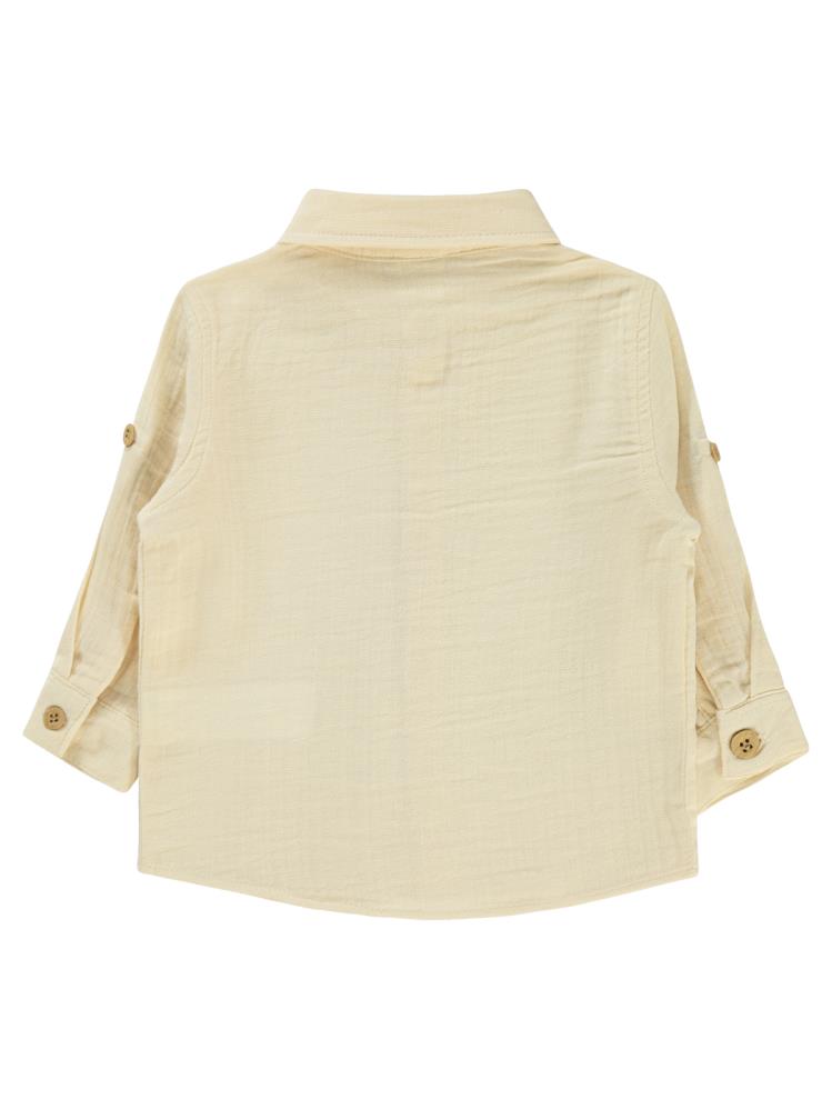 Civil Baby Uzun Kol Müslin 6-18 Ay Gömlek - Bej