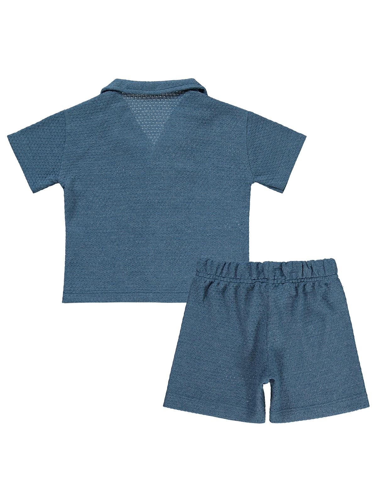 Civil Boys Petek Kumaş Şortlu 2-5 Yaş Takım - Mavi