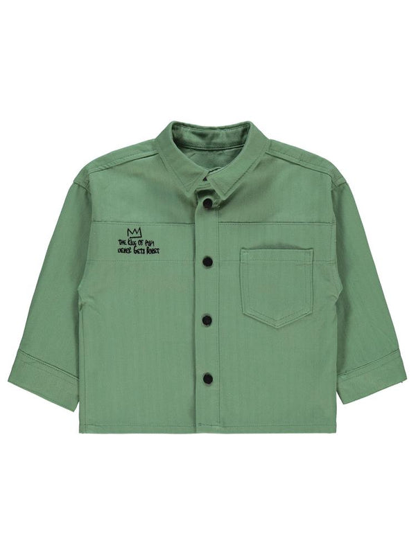 Civil Boys Baskılı 2-5 Yaş Gömlek - Haki