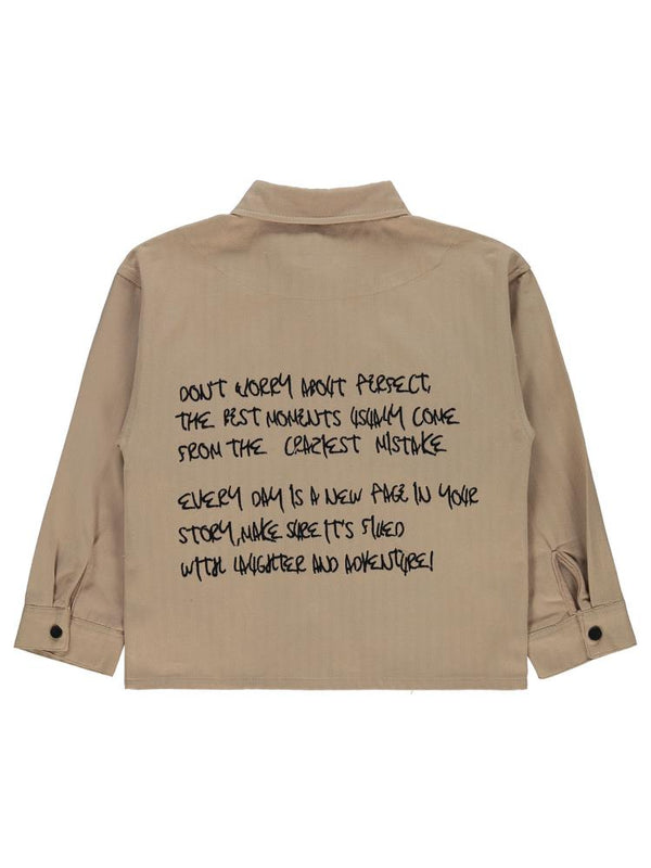 Civil Boys Baskılı 10-13 Yaş Gömlek - Bej