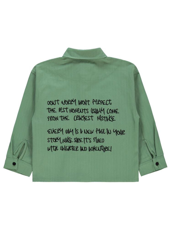 Civil Boys Baskılı 10-13 Yaş Gömlek - Haki