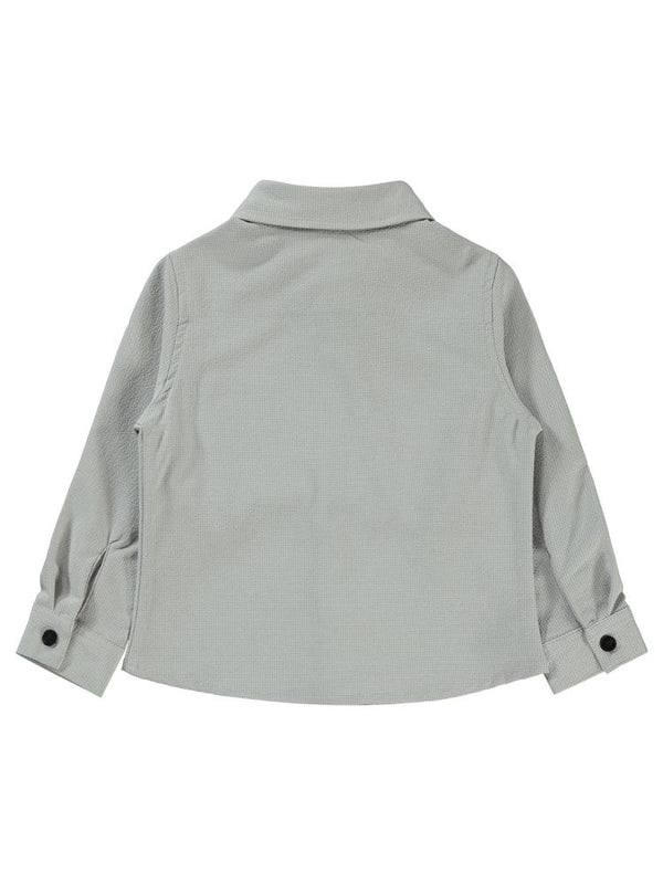 Civil Boys Ön Patlı Sahte Cepli 2-5 Yaş Gömlek - Gri