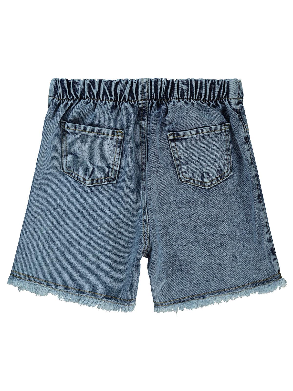 Civil Girls Kalpli Düğmeli 10-13 Yaş Etek - Mavi