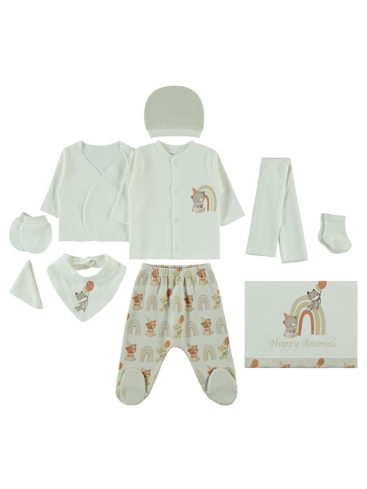 Civil Baby Erkek Bebek Zıbın Setleri 0-1 Ay - Bej