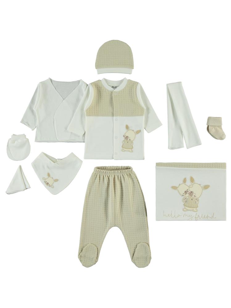 Civil Baby Kız Bebek Zıbın Setleri 0-1 Ay - Bej