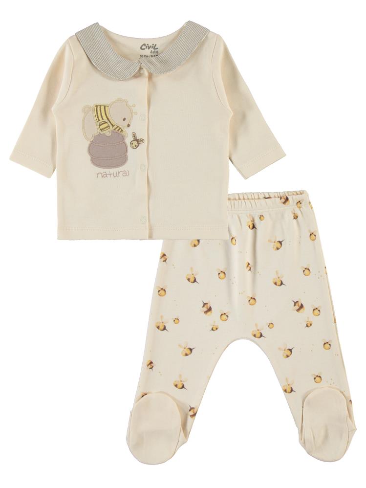 Civil Baby Erkek Bebek Zıbın Setleri 0-1 Ay - Kahverengi