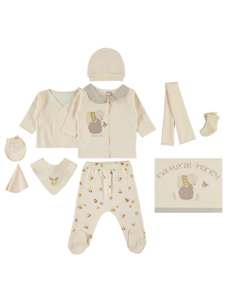 Civil Baby Erkek Bebek Zıbın Setleri 0-1 Ay - Kahverengi