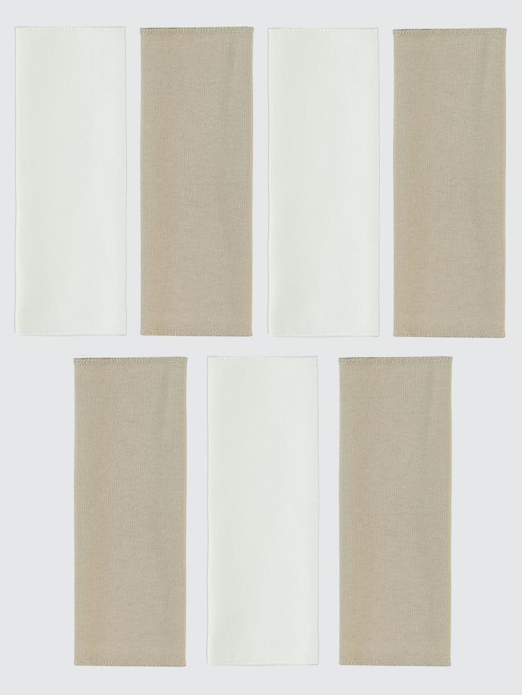 Civil Baby Düz 7 Li Ağız Mendili - Bej