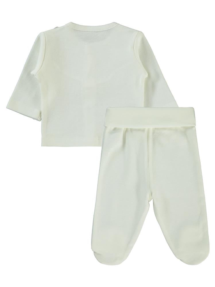 Pierre Cardin 0-3 Ay Pijama Takımı - Ekru