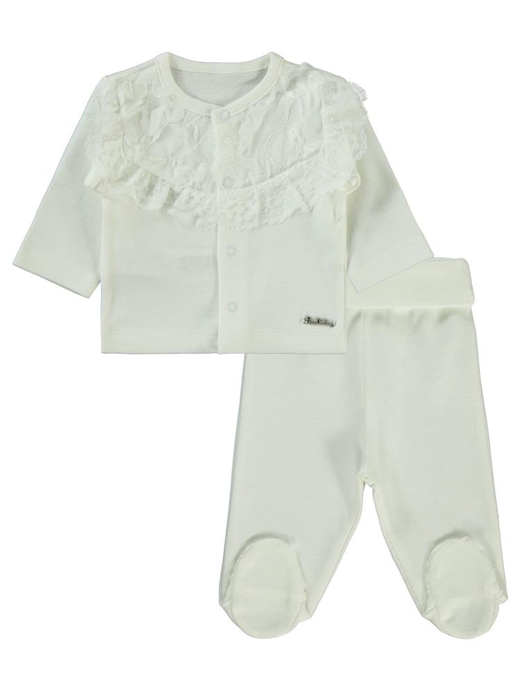 Pierre Cardin 0-3 Ay Pijama Takımı - Ekru