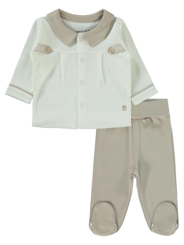 Pierre Cardin 0-6 Ay Pijama Takımı - Bej