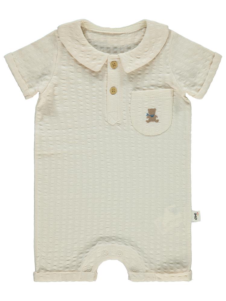 Civil Baby Ayıcık Nakışlı 6-18 Ay Tulum - Bej
