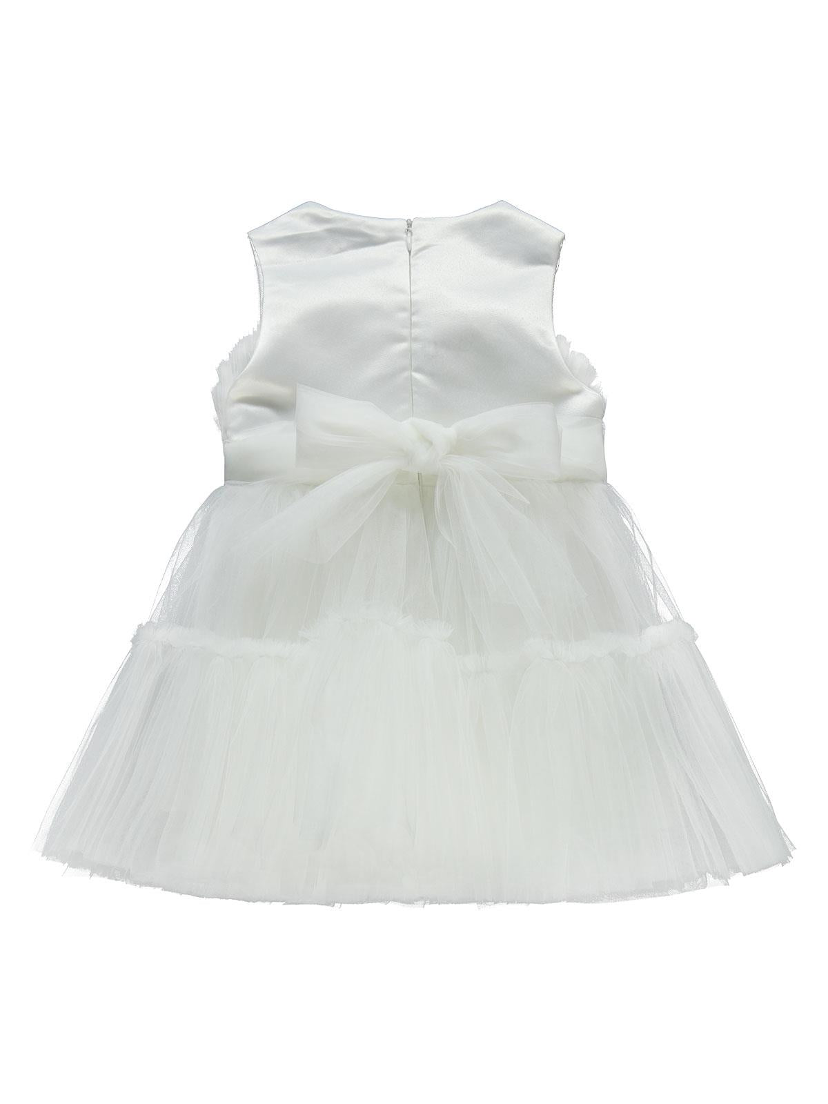 Civil Girls Gümüş Tokalı 2-5 Yaş Abiye - Ekru