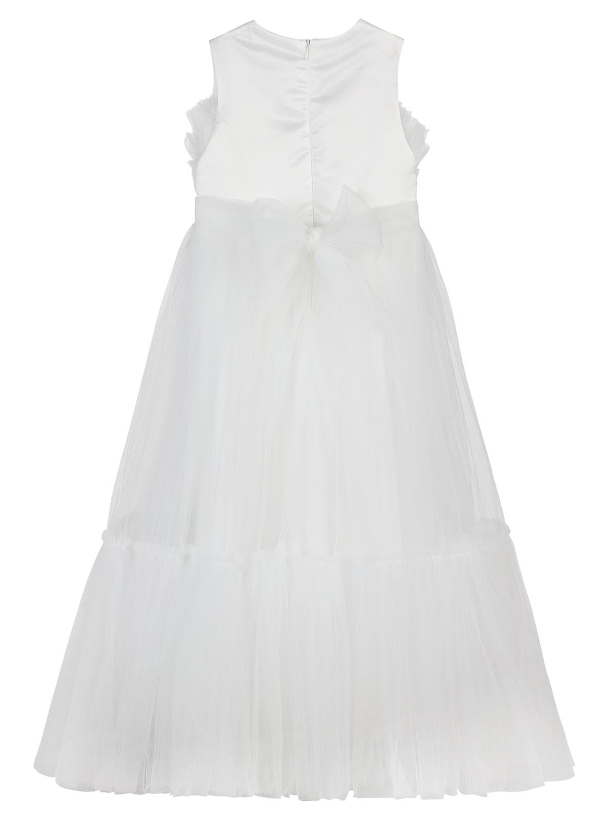 Civil Girls Gümüş Tokalı 6-9 Yaş Abiye - Ekru