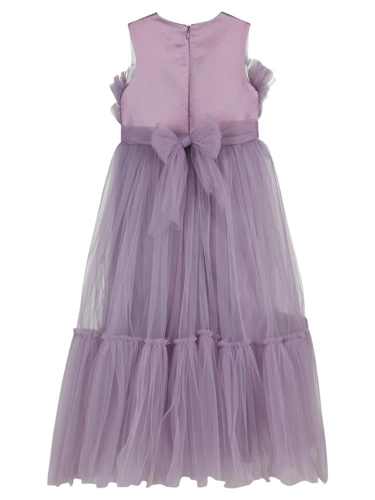 Civil Girls Gümüş Tokalı 6-9 Yaş Abiye - Lila