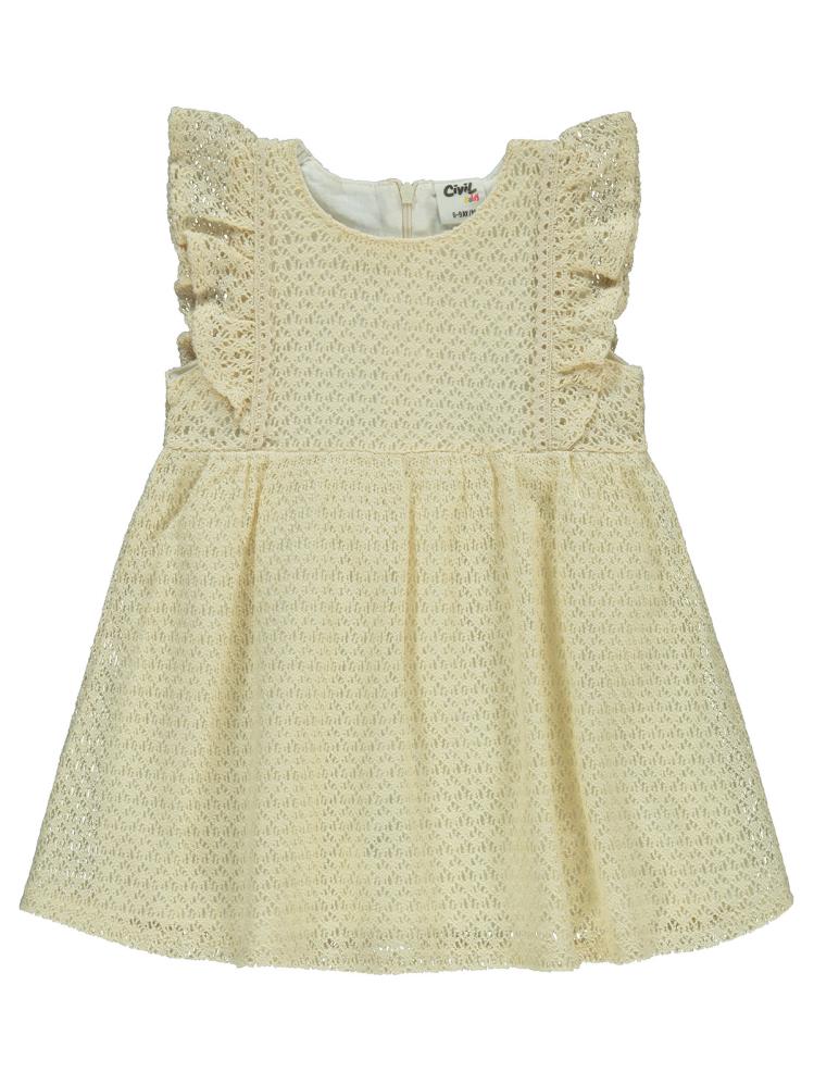 Civil Baby Dantel 6-18 Ay Elbise - Ekru