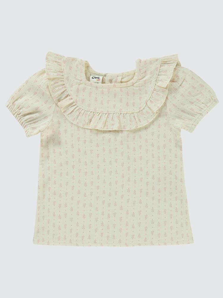 Civil Baby Çıtır Desen Empirme 6-18 Ay Takım - Ekru